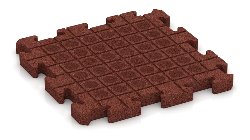 Drainage channels and domes in a square pattern