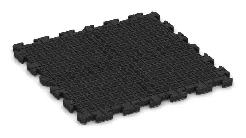 Drainage channels and domes in a square pattern