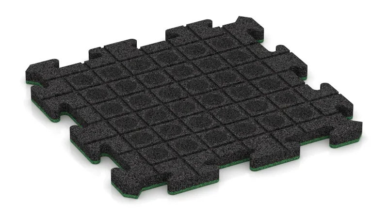 Drainage channels and domes in a square pattern