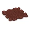 Aufsicht auf die Unterseite, also die Bodenseite von WARCO-Formteil 2768 - Interlocking playground safety tile im Format 500 x 500 x 30 mm.
