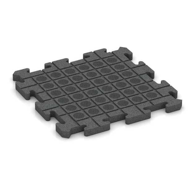 Aufsicht auf die Unterseite, also die Bodenseite von WARCO-Formteil 2776 - Outdoor tile im Format 50 x 50 x 3 cm | 0,25 m².