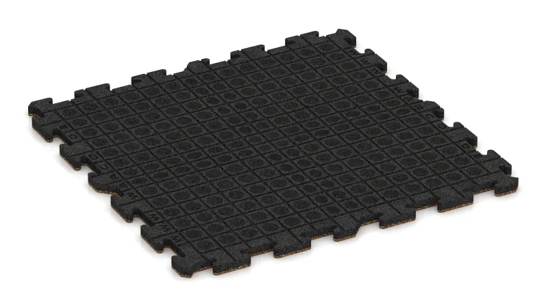 Drainage channels and domes in a square pattern