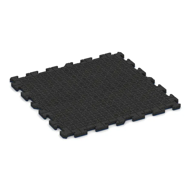 Aufsicht auf die Unterseite, also die Bodenseite von WARCO-Formteil 5810 - Fitness Floor Protection Mat im Format 1000 x 1000 x 30 mm.