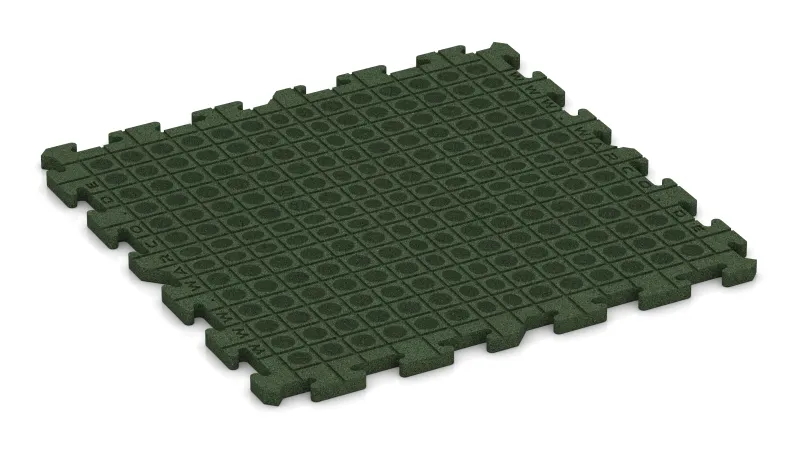 Drainage channels and domes in a square pattern