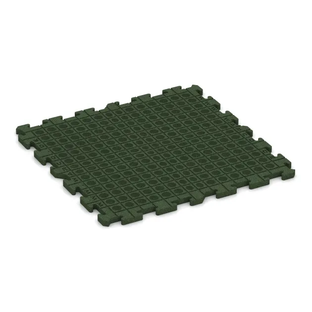 Aufsicht auf die Unterseite, also die Bodenseite von WARCO-Formteil 3332 - Fitness Floor Protection Mat HD im Format 1000 x 1000 x 30 mm.