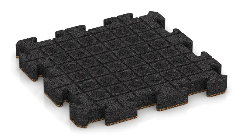 Drainage channels and domes in a square pattern