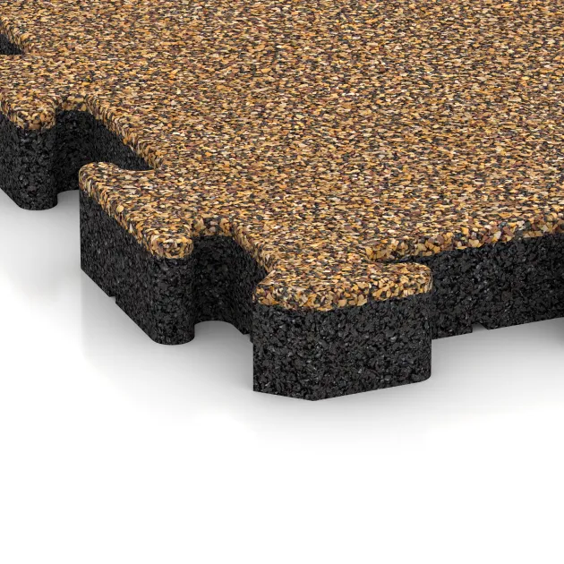 Aufsicht auf die Unterseite, also die Bodenseite von WARCO-Formteil 3125 - Fitness Floor Protection Mat HD im Format 500 x 500 x 50 mm.