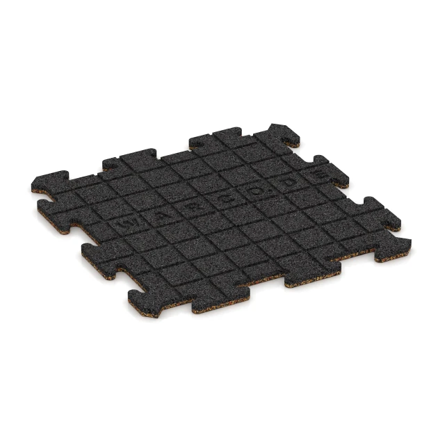 Aufsicht auf die Unterseite, also die Bodenseite von WARCO-Formteil 0041 - Balcony tile im Format 500 x 500 x 18 mm.