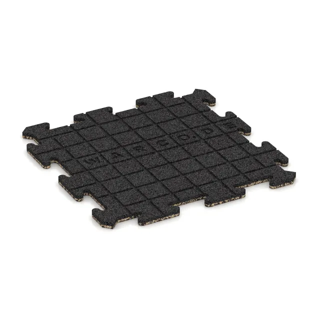 Aufsicht auf die Unterseite, also die Bodenseite von WARCO-Formteil 0040 - Balcony tile im Format 500 x 500 x 18 mm.