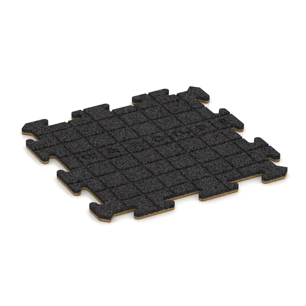 Aufsicht auf die Unterseite, also die Bodenseite von WARCO-Formteil 6206 - Balcony tile im Format 500 x 500 x 18 mm.