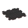 Aufsicht auf die Unterseite, also die Bodenseite von WARCO-Formteil 6218 - Sports flooring tile 1.8 cm im Format 500 x 500 x 18 mm.
