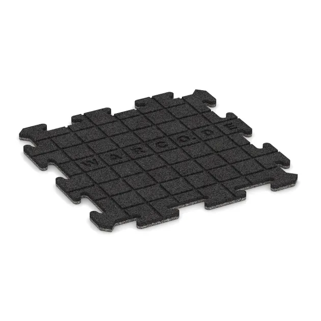 Aufsicht auf die Unterseite, also die Bodenseite von WARCO-Formteil 4591 - Balcony tile im Format 500 x 500 x 18 mm.