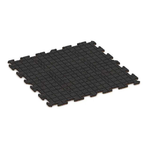 Aufsicht auf die Unterseite, also die Bodenseite von WARCO-Formteil 3943 - Dog sports floor HD im Format 1000 x 1000 x 18 mm.