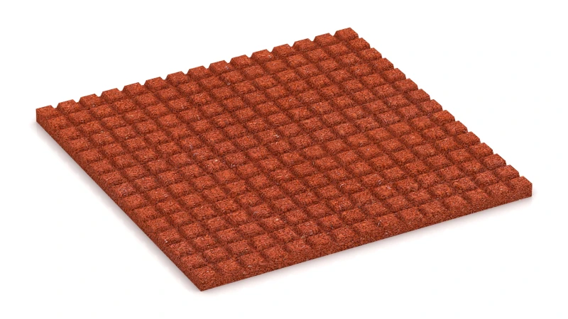 Structure of 15 mm high truncated pyramids