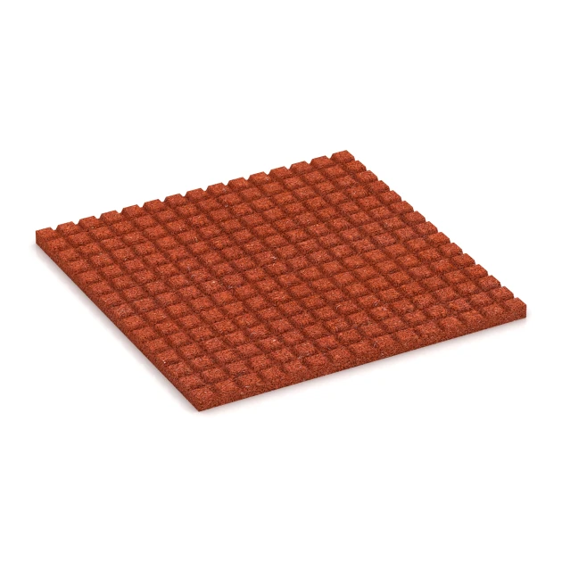Aufsicht auf die Unterseite, also die Bodenseite von WARCO-Formteil 3641 - Stable mat HD im Format 100 x 100 x 4 cm.