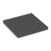 Aufsicht auf die Unterseite, also die Bodenseite von WARCO-Formteil 0861 - Playground safety mat im Format 1000 x 1000 x 80 mm.