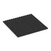 Aufsicht auf die Unterseite, also die Bodenseite von WARCO-Formteil 0750 - Kick protection wall mat – impact protection mat im Format 1000 x 1000 x 30 mm.