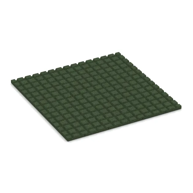 Aufsicht auf die Unterseite, also die Bodenseite von WARCO-Formteil 0752 - Kick protection wall mat – impact protection mat im Format 1000 x 1000 x 30 mm.