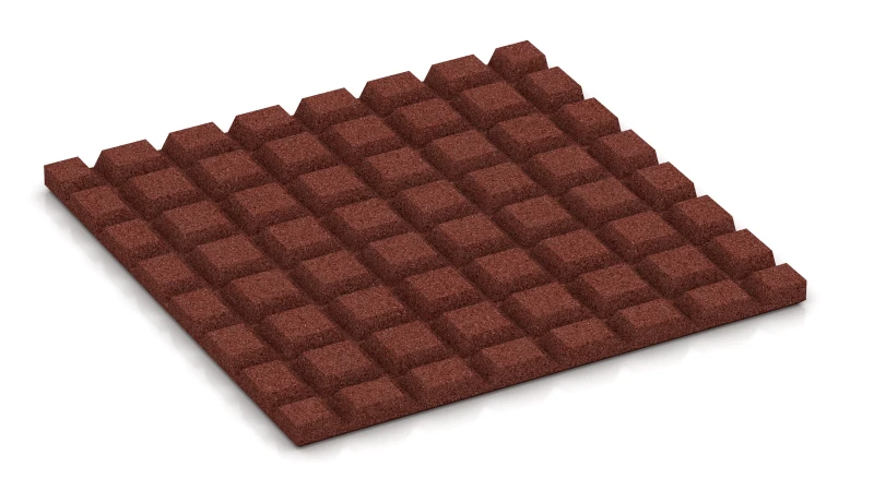 Structure of 15 mm high truncated pyramids