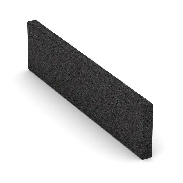 Aufsicht auf die Unterseite, also die Bodenseite von WARCO-Formteil 2596 - Rubber kerbstone (Deep kerbstone) im Format 1000 x 250 x 50 mm.