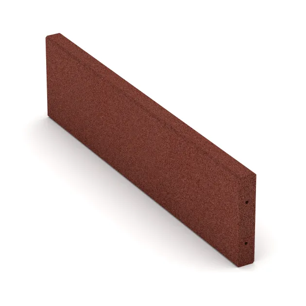 Aufsicht auf die Unterseite, also die Bodenseite von WARCO-Formteil 2591 - Rubber kerbstone (Deep kerbstone) im Format 1000 x 250 x 50 mm.