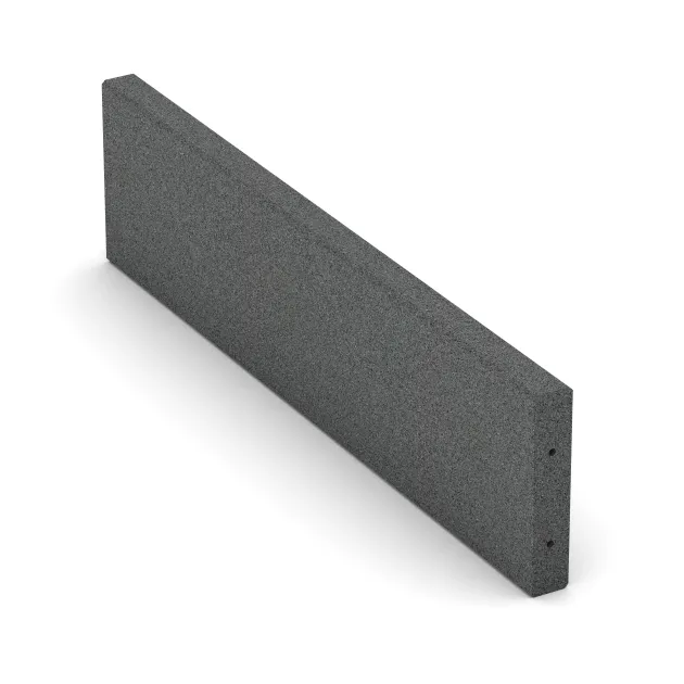Aufsicht auf die Unterseite, also die Bodenseite von WARCO-Formteil 2595 - Rubber kerbstone (Deep kerbstone) im Format 1000 x 250 x 50 mm.