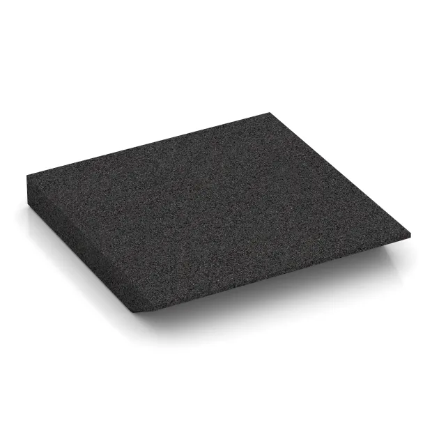 Aufsicht auf die Unterseite, also die Bodenseite von WARCO-Formteil 0449 - Edge tile (one chamfered side) im Format 500 x 500 x 65 mm.