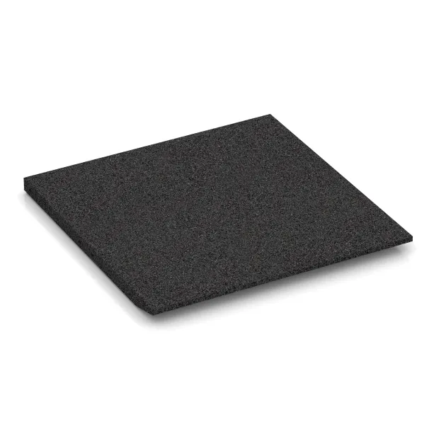 Aufsicht auf die Unterseite, also die Bodenseite von WARCO-Formteil 0467 - Corner tile (two chamfered sides) im Format 500 x 500 x 30 mm.