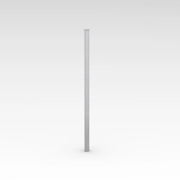 Aufsicht auf die Unterseite, also die Bodenseite von WARCO-Formteil 6643 - Ground anchor im Format ø 2,8 x 76 cm.