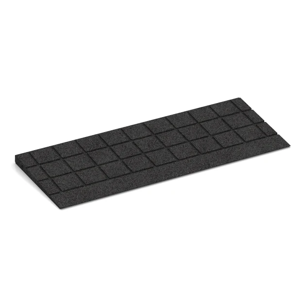 Aufsicht auf die Unterseite, also die Bodenseite von WARCO-Formteil 2348 - Transition ramp 75 cm im Format 75 x 30 cm | 8 < 30 mm.