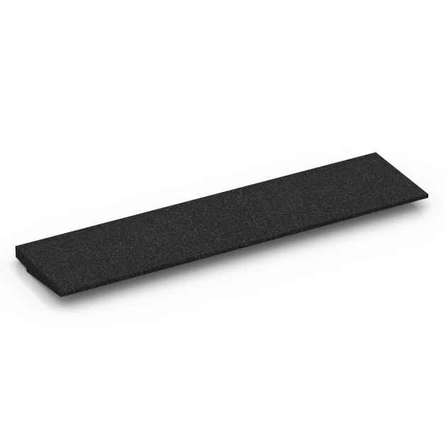Aufsicht auf die Unterseite, also die Bodenseite von WARCO-Formteil 6596 - Threshold Ramp im Format 100 × 25 cm | 1 < 4 cm.
