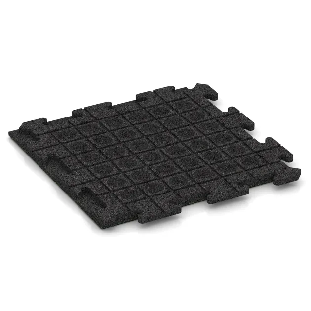 Aufsicht auf die Unterseite, also die Bodenseite von WARCO-Formteil 1160 - Terrace tile Classic im Format 500 x 500 x 30 mm.