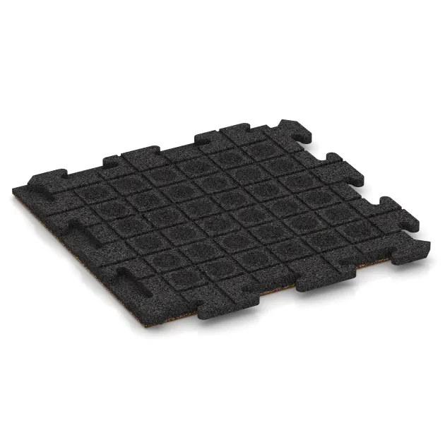Aufsicht auf die Unterseite, also die Bodenseite von WARCO-Formteil 1151 - Terrace tile Classic im Format 500 x 500 x 30 mm.