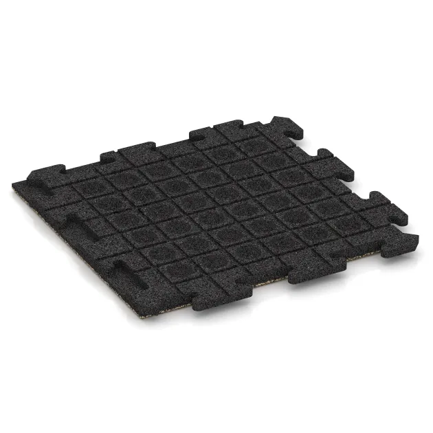 Aufsicht auf die Unterseite, also die Bodenseite von WARCO-Formteil 1186 - Dog kennel floor tile im Format 500 x 500 x 30 mm.