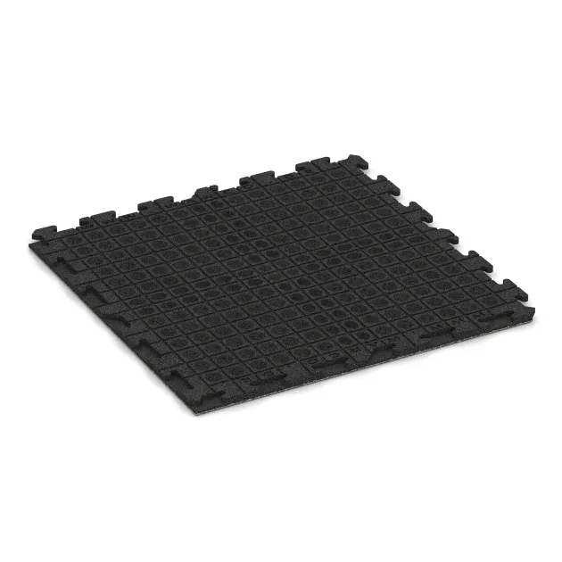 Aufsicht auf die Unterseite, also die Bodenseite von WARCO-Formteil 4636 - Playground flooring im Format 1000 x 1000 x 30 mm.
