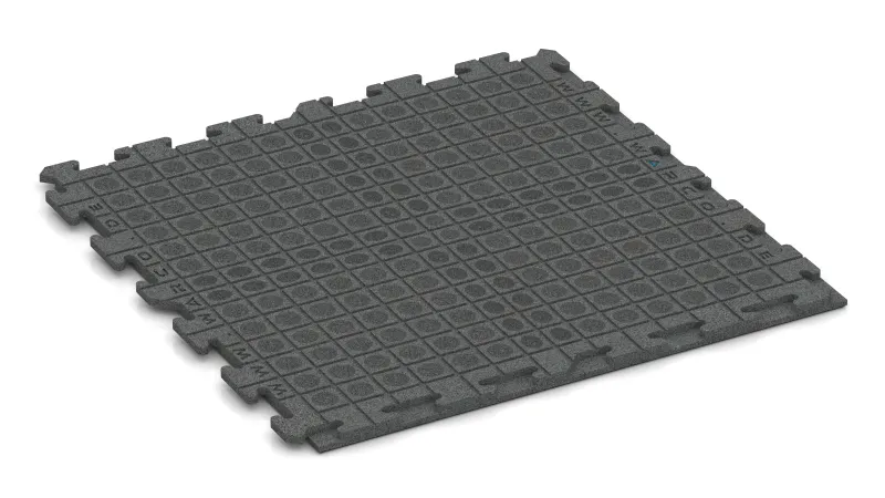 Drainage channels and domes in a square pattern