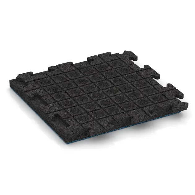 Aufsicht auf die Unterseite, also die Bodenseite von WARCO-Formteil 1429 - Terrace tile Classic im Format 500 x 500 x 50 mm.