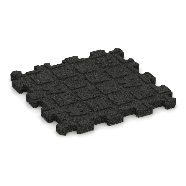 Aufsicht auf die Unterseite, also die Bodenseite von WARCO-Formteil 3724 - Fitness Mat Premium 2 cm im Format 30,6 x 30,6 x 2 cm | 0,094 m².