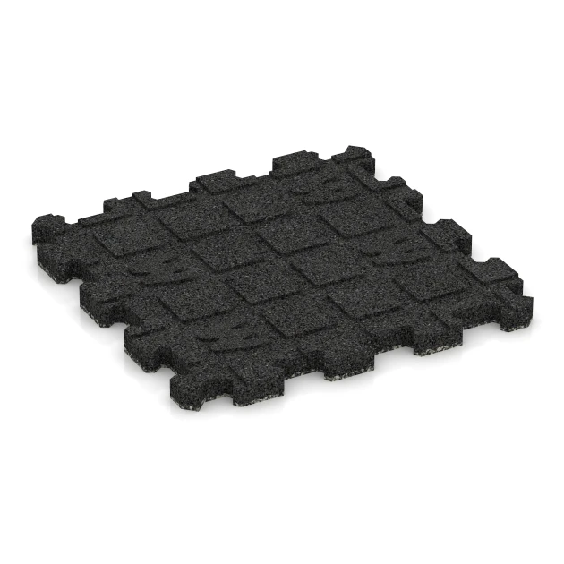Aufsicht auf die Unterseite, also die Bodenseite von WARCO-Formteil 3721 - Fitness Mat Premium 2 cm im Format 30,6 x 30,6 x 2 cm | 0,094 m².