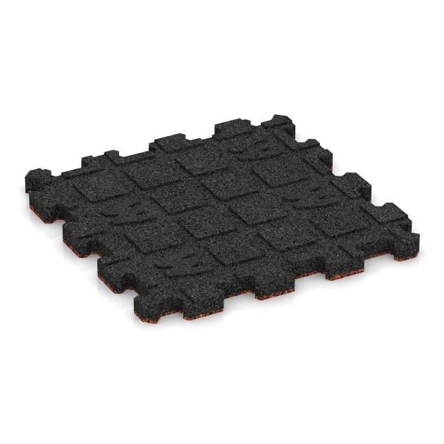 Aufsicht auf die Unterseite, also die Bodenseite von WARCO-Formteil 5743 - Exhibition floor interlocking tile im Format 30,6 x 30,6 x 2 cm | 0,094 m².