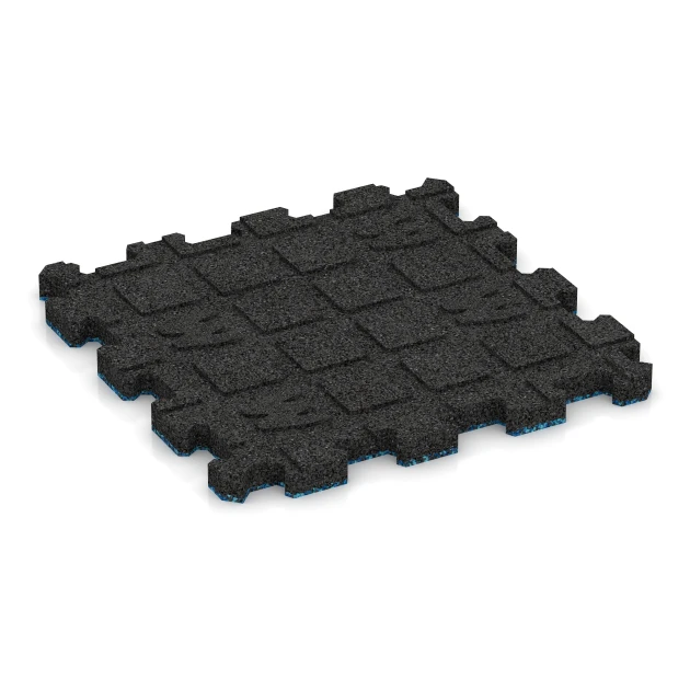 Aufsicht auf die Unterseite, also die Bodenseite von WARCO-Formteil 3726 - Fitness Mat Premium 2 cm im Format 30,6 x 30,6 x 2 cm | 0,094 m².