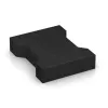 Aufsicht auf die Unterseite, also die Bodenseite von WARCO-Formteil 3845 - Rubber H-block paving im Format 200 x 165 x 43 mm.