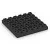 Aufsicht auf die Unterseite, also die Bodenseite von WARCO-Formteil 6295 - Playground Safety Tiles im Format 50 x 50 x 7 cm.