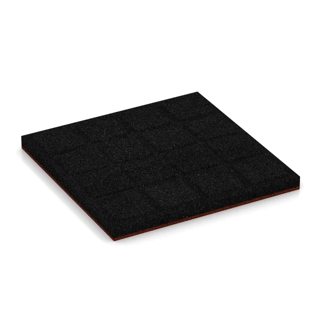 Aufsicht auf die Unterseite, also die Bodenseite von WARCO-Formteil 6194 - Playground Safety Tiles im Format 50 x 50 x 4 cm.