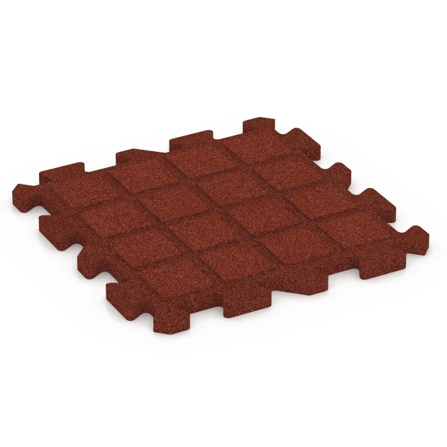 Aufsicht auf die Unterseite, also die Bodenseite von WARCO-Formteil 6394 - Playground Safety Tile – 100 cm im Format 50 x 50 x 3 cm | 0,25 m².