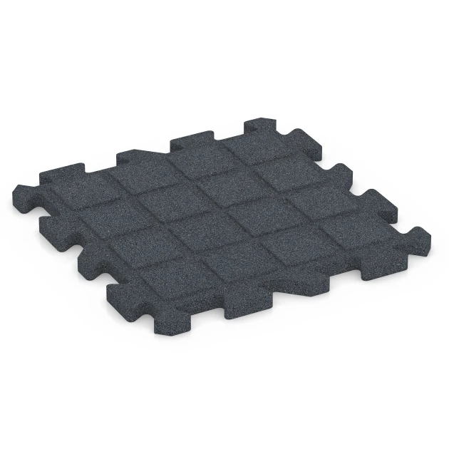 Aufsicht auf die Unterseite, also die Bodenseite von WARCO-Formteil 6318 - Interlocking playground safety tile im Format 50 x 50 x 3 cm | 0,25 m².