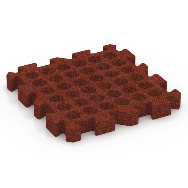 Aufsicht auf die Unterseite, also die Bodenseite von WARCO-Formteil 6406 - Playground Safety Tile – 220 cm im Format 50 x 50 x 6 cm | 0,25 m².