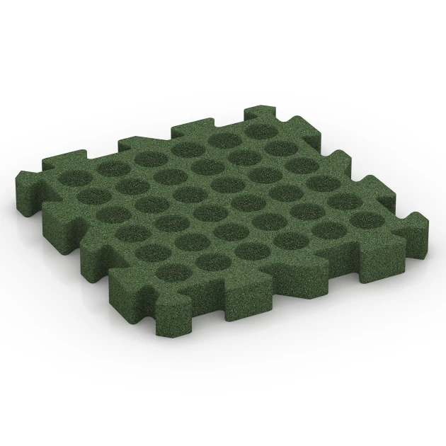 Aufsicht auf die Unterseite, also die Bodenseite von WARCO-Formteil 6407 - Playground Safety Tile – 220 cm im Format 50 x 50 x 6 cm | 0,25 m².