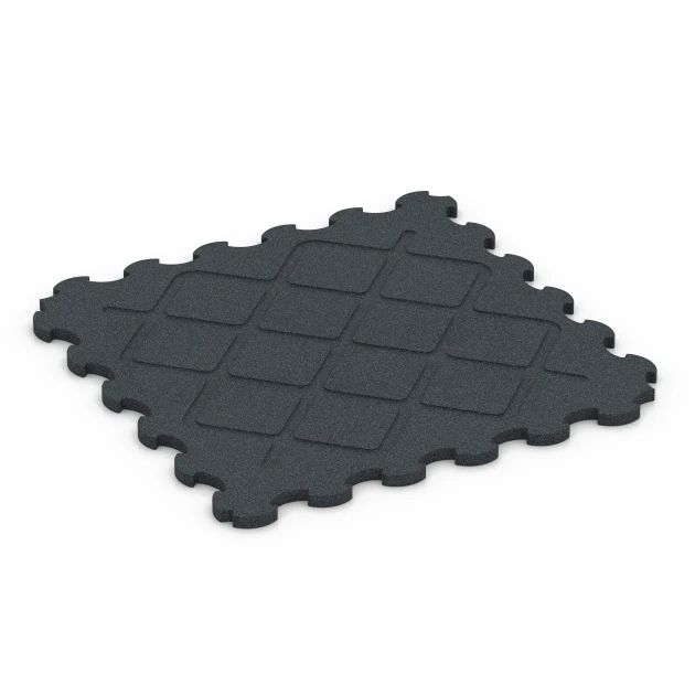 Aufsicht auf die Unterseite, also die Bodenseite von WARCO-Formteil 6322 - Fitness Floor Protection Mat im Format 102,5 x 102,5 x 3 cm | 1,05 m².