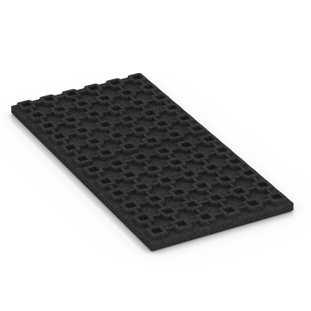 Aufsicht auf die Unterseite, also die Bodenseite von WARCO-Formteil 6389 - Stable Mat Luxury im Format 100 x 50 x 4,5 cm | 0,50 m².